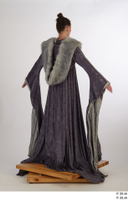  Photos Woman in Historical Dress 27 16th century Grey dress with fur coat Historical Clothing a poses whole body 0006.jpg